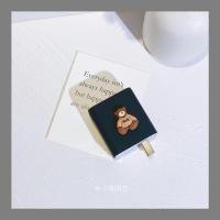 数据线保护套适用华为p40 pro充电器头nova7耳机线mate30荣耀v30 黑色卫衣熊 硅胶套 40w