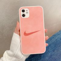 苹果11手机壳iPhone12pro简约xs max全包7/8plus肤感xr/13promax [粉底 耐克勾] 7/