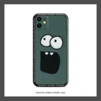 搞怪表情苹果6/7/8/11/12手机壳iPhonexsmax全包pro/xr保护套MINI 黑色-白字绿色惊讶表情 苹