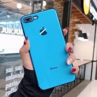 苹果12ipone7PLUS全包镜头6p女生款8p电镀11手机壳xr硅胶xs保护壳 蓝色+电镀全包镜头 苹果6/6S