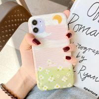 前后全包12硬壳苹果11手机壳iPhone7plus防摔xr保护套七6s八8p女x [360硬壳]小白花油画+配套钢化膜