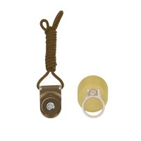 二合一手机挂绳套装可拆卸支架挂脖吊绳饰指环扣防摔创意男女通用 金色