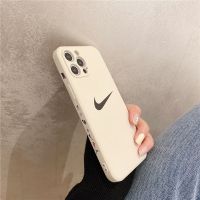 侧边耐克图案12Pro Max苹果11手机壳新款se2直边XSMAX硅胶7/8plus 居中nk标液态白底+侧图案 苹果