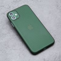 散热苹果11手机壳超薄磨砂iphone11pro透气镂空设计Max软壳黑色男 苹果11 透明绿 超薄透气壳