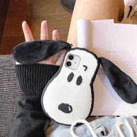 立体卡通趴趴狗iPhone11苹果12promax手机壳XR/XS硅胶8plus毛茸茸 史努比毛绒耳朵 苹果12mini