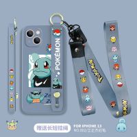 iPhone13Pro手机壳xsmax全包xr腕带12斜跨11新款苹果6/8挂绳7PLUS 腕带小杰尼龟+长短挂绳 iP