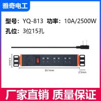 雅奇PDU机柜插座老化测试排插座多孔插线板防雷工业大功率插排 YQ-813 不带线(需要自己接线)