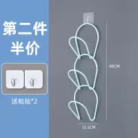 挂帽子收纳架整理神器壁挂宿舍衣柜门后多层围巾衣帽包挂钩置物架 #塑料款圆环蓝色[3环]第二件半价