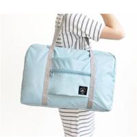 折叠防水旅行袋可套拉杆箱大容量衣物整理袋登记包单肩可手提可背 天蓝整理袋
