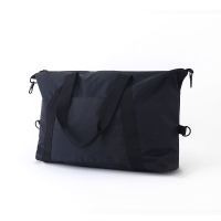 手提旅行袋可套拉杆箱旅行包行李包防水健身包待产包衣服收纳包 黑色(长44宽16高37cm) 110號-(有单肩带)