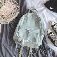 日系书包女学生韩版校园原宿百搭初中手提背包高中森系复古双肩包 绿色+收藏送小礼物