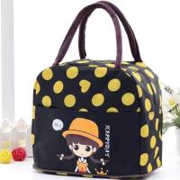 小提包妈妈包小方布包防水大容量便携包便当包上班饭包妈咪女士包 Hgirl 黄色