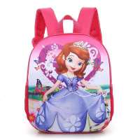 儿童书包女幼儿园书包女大中小班3-8岁宝宝一年级女孩可爱6双肩包 特价款玫红苏菲亚(幼儿园使用)