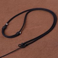 天珠挂绳横穿竖穿挂脖的锁骨链首饰绳子手工编织串绳项链绳编制绳 天珠挂绳简约款(吊坠横穿)