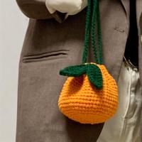 爱心毛线包包材料包女手工编织水桶包diy材料包可爱简约手提小包 丑橘包材料包
