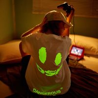 Dangerouspeople薛之谦dsp短袖T恤男夏季潮牌休闲情侣半袖体恤ins 白色 S 160-165cm