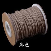 文玩无弹力手搓棉线棉绳亚麻色流苏尾穗子星月金刚菩提紫檀编织线 麻色 3号线1.0mm约长60米