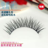 假睫毛浓密款舞台仿真透明梗自然逼真卷翘眼睫毛超自然曼彩研ZC01 ZC-1