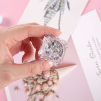 [1/12瓶]戚薇同款免胶水高光啫喱亮片膏四角星星少女眼妆亮片 4角流星[镭射银]8g免胶