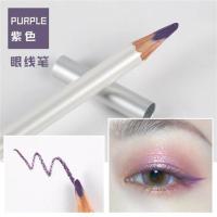 木质眼线笔铅笔式可削硬头蓝色紫色铅笔彩色防水不晕染新手初学者 紫色、眼线笔