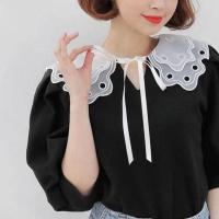 韩版毛衣装饰假领子女衬衫百搭假衬衣领秋冬领披肩 A款白
