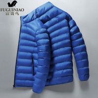 富贵鸟羽绒棉服男外套秋冬季保暖加厚大码韩版大码棒球服男上衣 浅蓝[棉服]999 M (适合80-100斤)