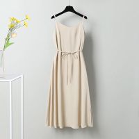 单/套装 大码女装2021新款韩版宽松显瘦西装外套吊带连衣裙两件套 杏色裙子[单件] M 80-100斤