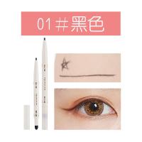 日本kiss me奇士美柔妆纤细眼线笔黑棕玫瑰棕3色耐水耐汗新手学生 01#黑色