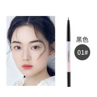 双头极细眉笔防水防汗持久不脱色柔韧微雕细芯初学者超细眉笔 [一支装]1#黑色