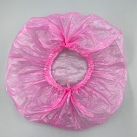 一次性浴帽女防水头套洗澡淋浴成人染发加热加厚厨房防油烟帽发套 粉红色 加厚款100只(1包)