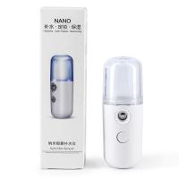 纳米喷雾补水仪新款便携式蒸脸仪空调加湿器USB充电小丸子保湿器 白色