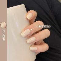 美甲春夏流行色布丁奶白色甲油胶2021年新款奶黄色持久光疗美甲胶 布丁奶白-10ML