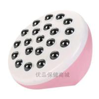 揉肚子排宿便手持式揉捏推工具养生家用腹部按摩器后背手动滚珠刷 粉色一个