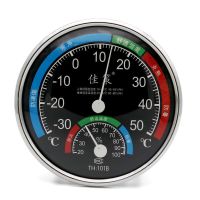 家用温度计客厅卧室大号温湿度计墙挂温度表高精度测温大棚温度 黑色表盘