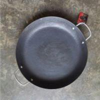 贵州生铁烙锅不粘锅电磁炉燃气灶通用加厚款炸烙锅煎锅夜摊小吃锅 生铁平底锅34厘米