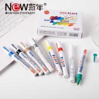 油漆笔白色记号白漆轮胎字母不掉色不可擦不褪色永久防水油性 白色 6支