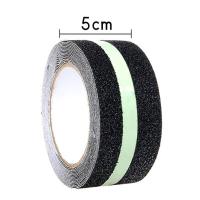 自粘磨砂防滑胶带防水台阶楼梯地贴条贴地面划线贴舞台防滑贴条 PET 带夜光5厘米*1米