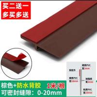 门缝门底密封条自粘隔音防盗门玻璃门窗户挡风神器防水胶条防风贴 棕色透明背胶 1米长(1根)无活动