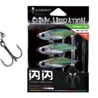 ALIENCRAFT外星人闪闪VIB金属路亚饵远投颤沉亮片翘嘴鲈鱼鳡鱼 1# 银鳞 7克 42mm