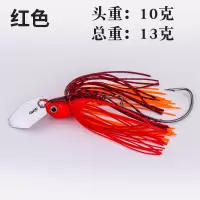 挡水板胡须佬JIG 复合亮片路亚远投噪音淡水海钓翘嘴黑鲶狗鲈鱼饵 挡水板胡须佬[13克]红色