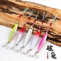 亮片vib假饵套装通杀翘嘴套装鳜鱼夜光路亚铁板饵鱼饵料 颜色随机1只 7克