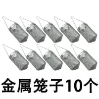 白条专杀鱼钩夜光串钩白条串钩翘嘴钓白条七星钩白光金钩带笼7钩 金属笼子[10个] 其他