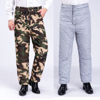 冷库大棉裤男秋冬季加厚户外防风保暖防寒耐磨工作服劳保服工装 绿色[布里] 180[2.3-2.5尺腰围]