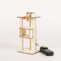 科技小制作小发明遥控升降电梯科学实验玩具diy手工材料学生作业 [材料包]