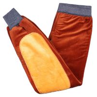 加绒加厚棉裤男护膝护腰驼毛棉裤中老年男宽松高腰大码内穿保暖裤 石板灰 XL