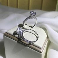 1.25克拉奢华925满钻六爪莫桑群镶皇冠戒指求婚送女友礼物 满钻奢华六爪 美码5