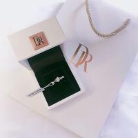 七夕礼物送女友dr仿真天使之吻戒指女50分克拉钻戒结婚婚礼道具 天使之吻 无包装