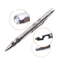 多功能创意中性笔黑色金属战术笔个性四合一签字笔套装送笔芯 银色T02型