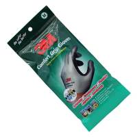 3M 舒适型防滑耐磨劳保手套工业工作防寒手套劳保丁腈浸掌手套 灰色款 M