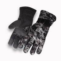冬季保暖棉手套男加绒加厚户外骑行帅气手套防风防水摩托车手套 [薄绒]迷彩灰色款 一双装手套